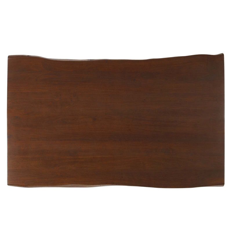 Sable Edge 60" Acacia Wood Rectangular Dining Table with Metal U-Legs