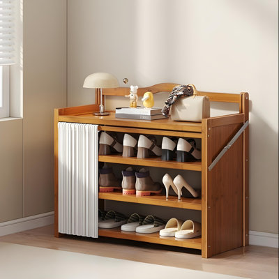 Free Installation Folding Shoe Cabinet Home Multi Layer Doorway Shoe Rack With Dust Cover Dormitory Rental House One Pull And Use