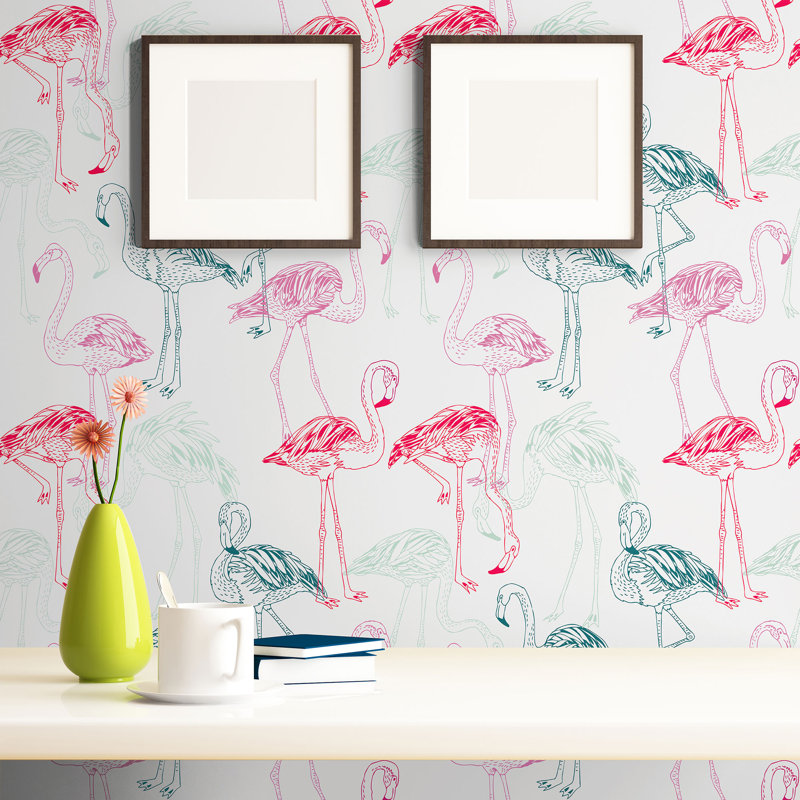Panneau de papier peint amovible Marsh Bird, L 102 po x l 24 po