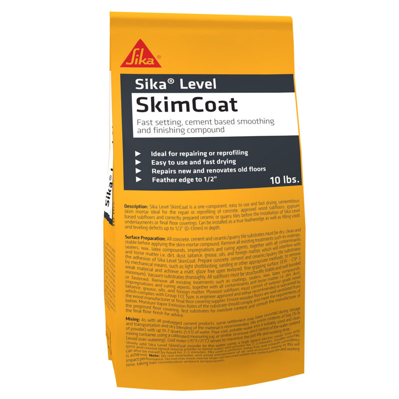 Sika® niveau SkimCoat - composé de lissage et de finition à base de ciment à prise rapide