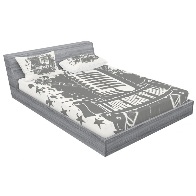 Microfiber Sheet Set, Queen Sheet Set with Fitted Sheet