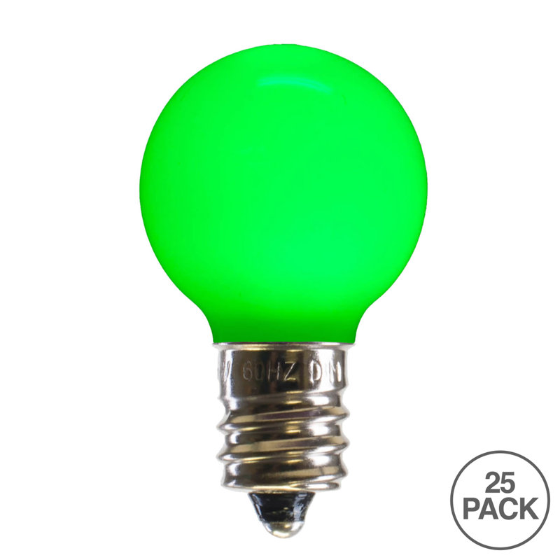 Vickerman G30 Green Ceramic LED Replacement Bulb, Package Of 25