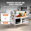 Table de travail portative réglable en acier inoxydable L 48 po x l 30 po x H 26 po VEVOR