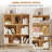 31.5" Bookcase Sideboard Storage Shelf 3-Shelf 8-Module with 4 Solid Wood Legs-191981091