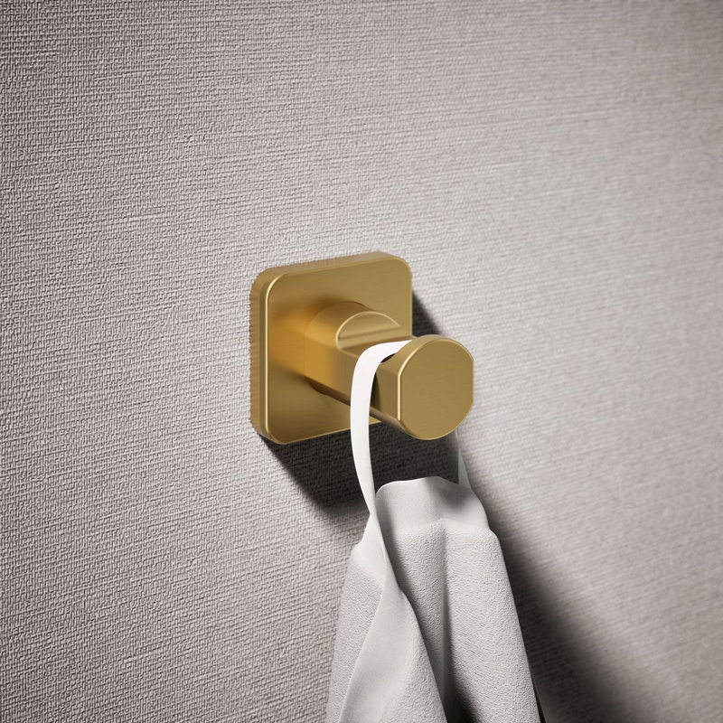 Parallel Robe Hook, Polished Gold