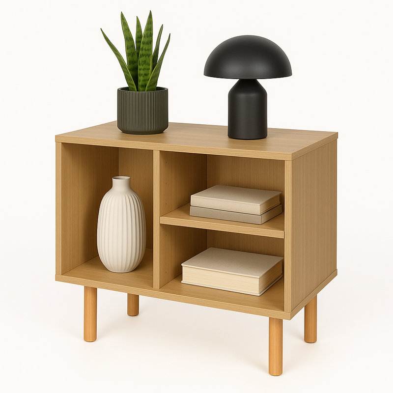 Storage Cube End Table with Doors or Shelves, Stackable Up To 3 Units