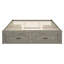 Grand lit plateforme avec 6 tiroirs de rangement, conception compacte, rangement facile d'accès, gris antique-1886756594-1886756598