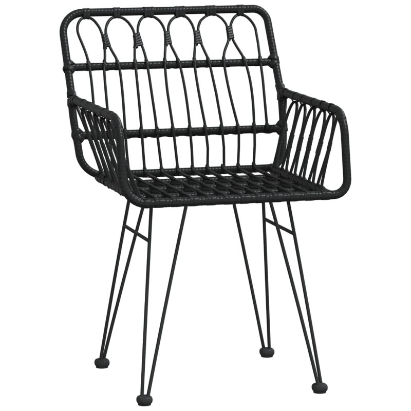 Fauteuil de salle à manger Hum Patio, Noir