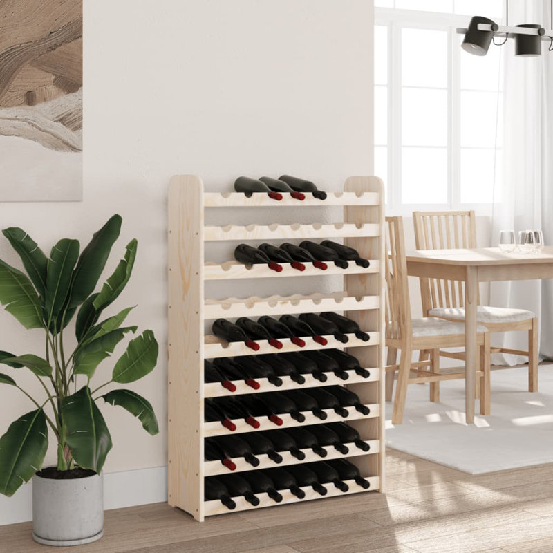  Support à vin en bois de pin massif 28,5 x 9,8 x 43,9 po