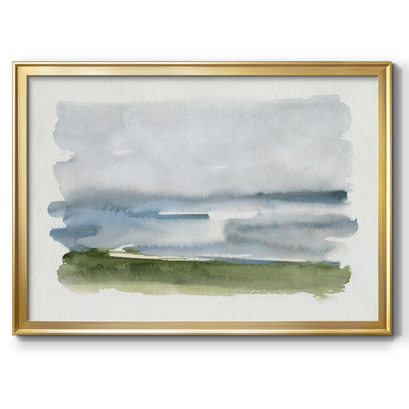 Toile tendue encadrée Coastline Splash II, H 30 po x l 44 po x P 1,5 po, Or