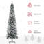 Arbre de Noël artificiel mince enneigé 7,5 pi avec 738 branches réalistes HOMcom-201878407