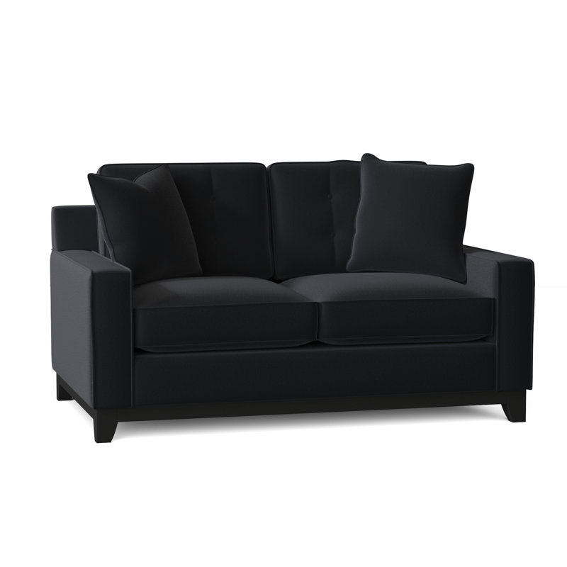 Carollton Upholstered 62'' Loveseat, Bella Lagoon Performance Velvet