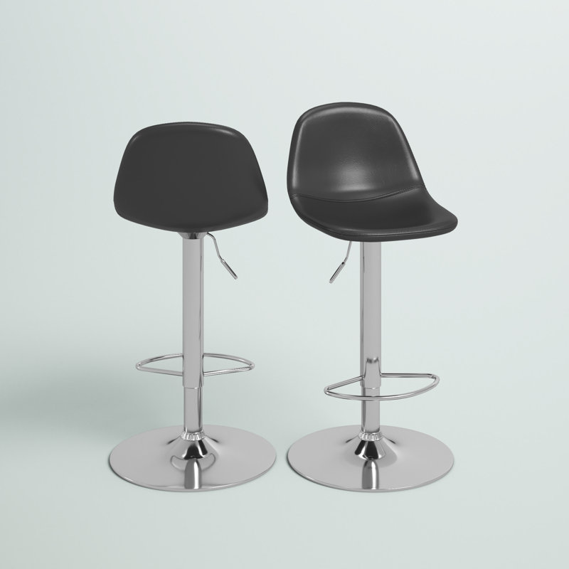 Tabouret de comptoir pivotant en similicuir Oslo, Noir