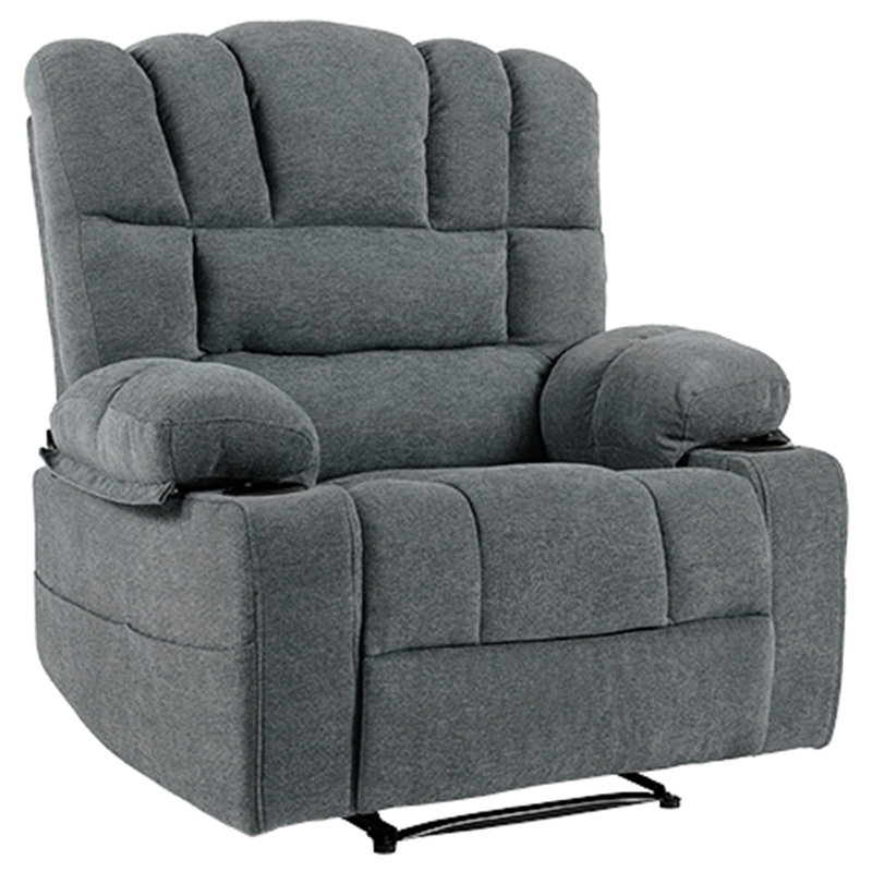 Fauteuil inclinable avec massage et vibration chauffante, Gris