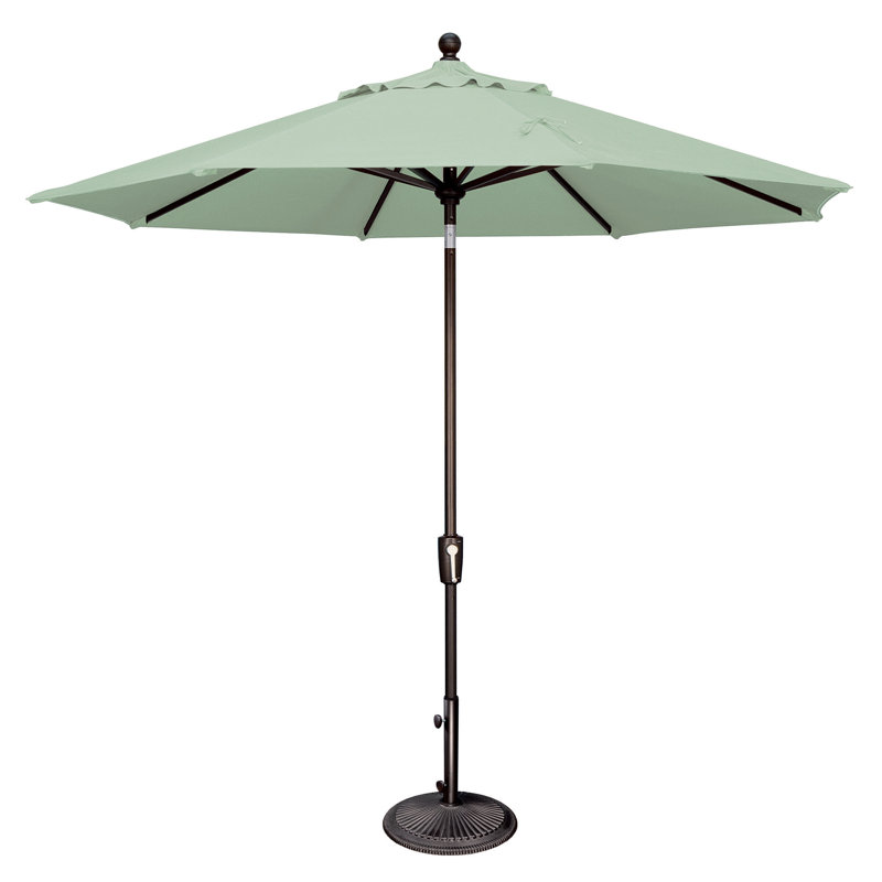 Canela 108'' Market Olefin Umbrella, Spa, Canvas Black