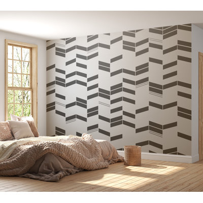 Murale abstraite pelez et collez - Structures simples