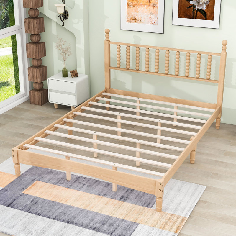 Queen Wooden Platform Bed