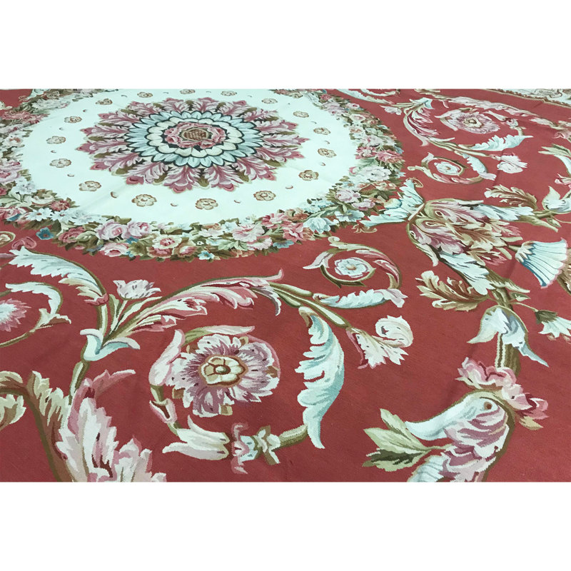 Hand-Knotted High-Quality REd Area Rug