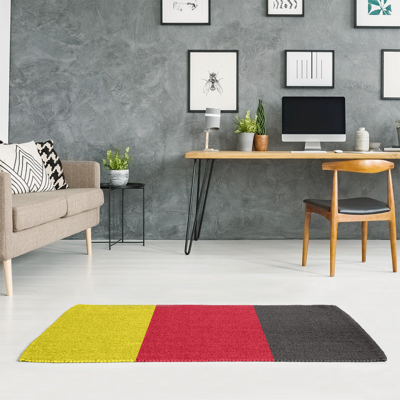 Tapis rouge à rayures de hockey national, Rectangle 5 pi x 7 pi
