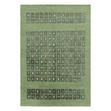 Art Deco Hand Knotted Wool Geometric Area Rug