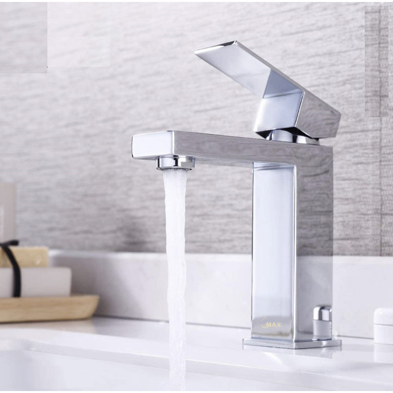 Robinet de salle de bain à un trou, Chrome