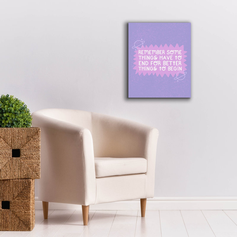  'Some Things Have To End' by Club Daydream Canvas Wall Art, 20" x 24", H 30 po x l 26 po x P 1,5 po