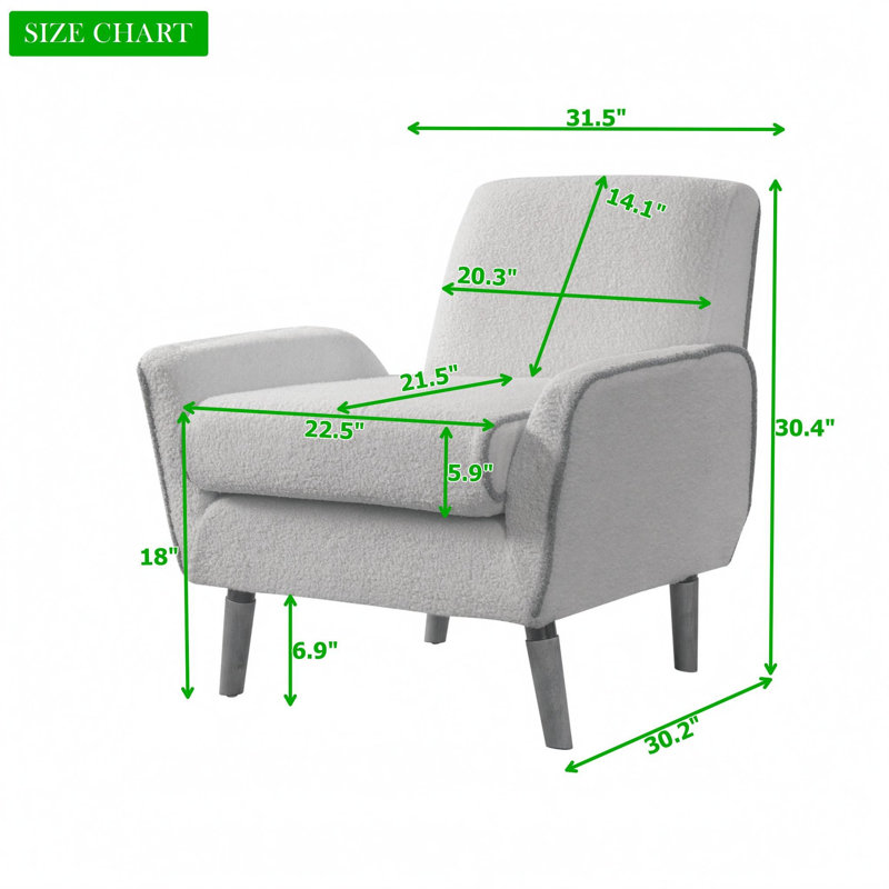 Fauteuil d'appoint rembourré avec pieds, PU Brown