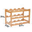 12 Bottle Tabletop Wine Bottle Rack Beige