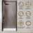36"-38"W X 72"H Semi-Frameless 180° Rotatable Pivot Shower Door With 1/4 Inches Tempered Glass-120349548