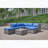 Hand-Woven Wicker Patio Sofa with Cushions