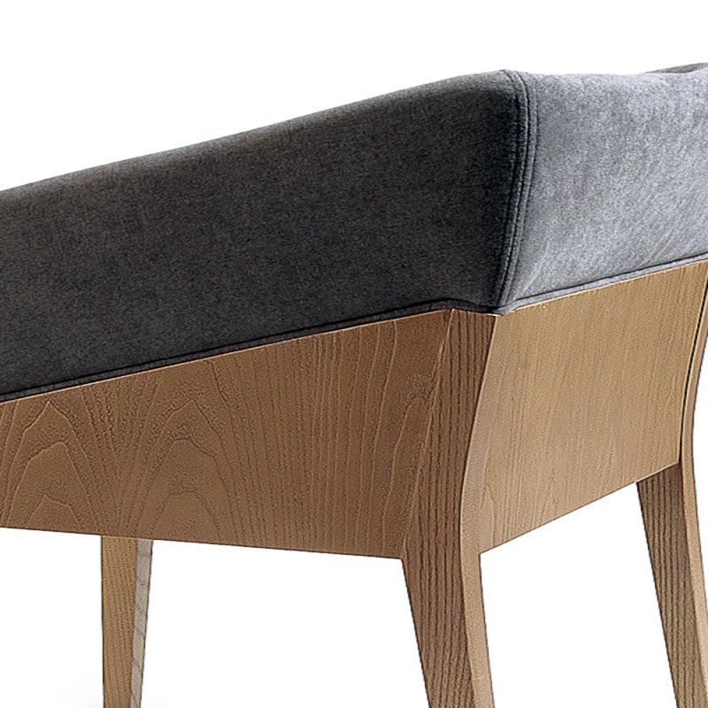 Harry Wood Stool, Counter Stool (25.6" Seat Height)