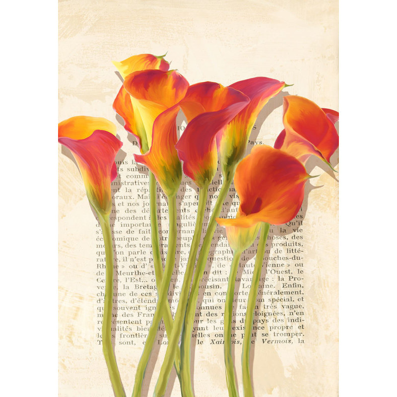 Vintage Flowers by Luca Villa - Wrapped Canvas Painting, 100cm H x 70cm W x 4cm D