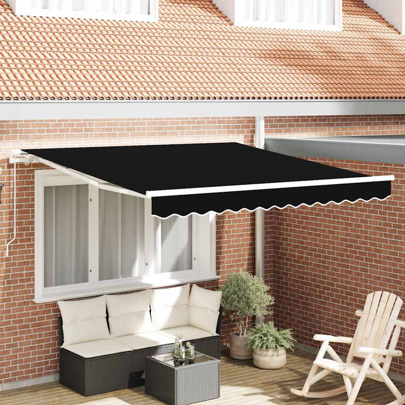 VidaXL 350cm W x 250cm D Polyester Cover Retractable Door / Window Awning