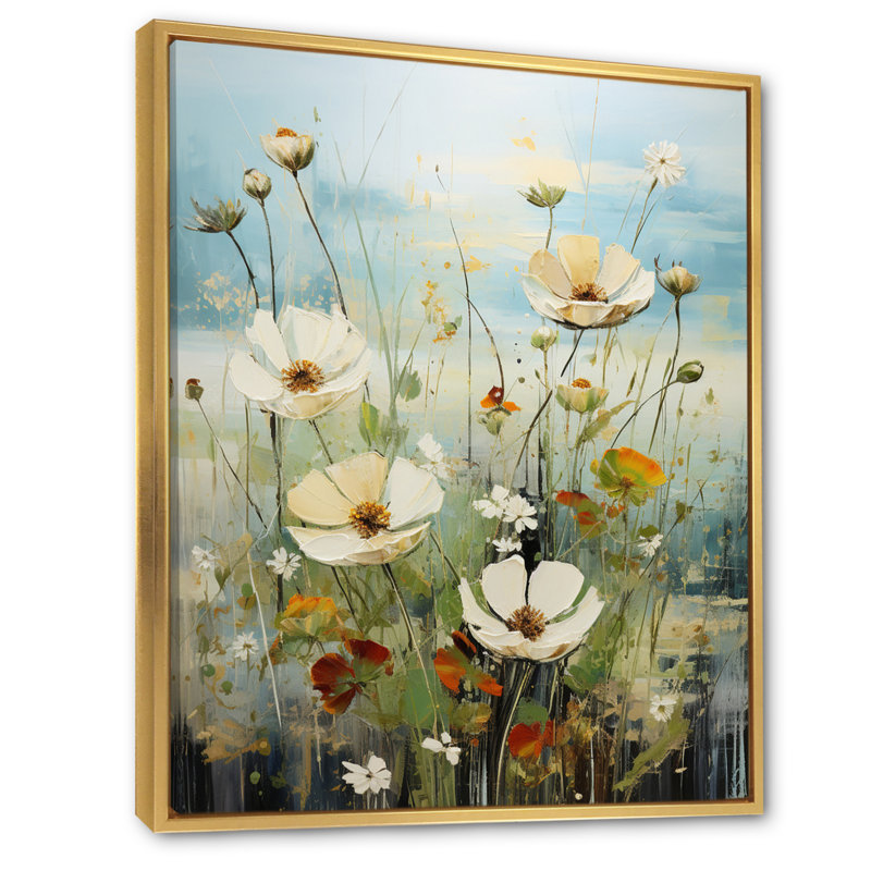 «Meadow Tranquil Bliss Mute II», reproduction d'art sur toile florale et botanique, H 32 po x l 24 po x P 1 po