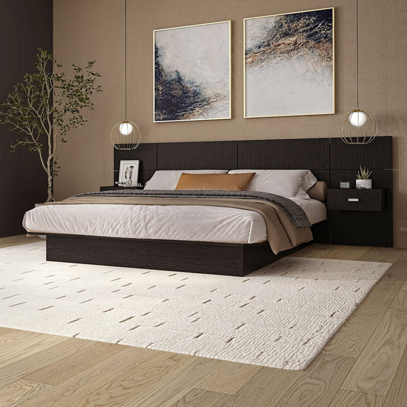 Plateforme de chambre Katsuki, Grand lit, Noir Karisma