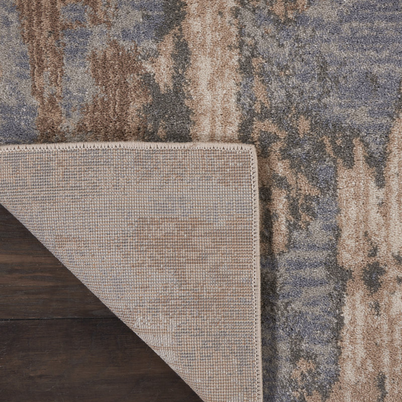 Ryanne Abstract Gray/Beige Area Rug, Runner 2'2" x 7'6"