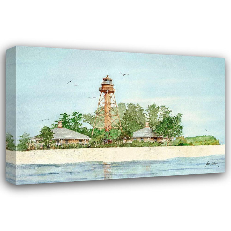 «Breakwater Bay Rizzo», art sur toile tendue par Gene Gallery: Sanibel Island, Floride, H 13 po x l 18 po