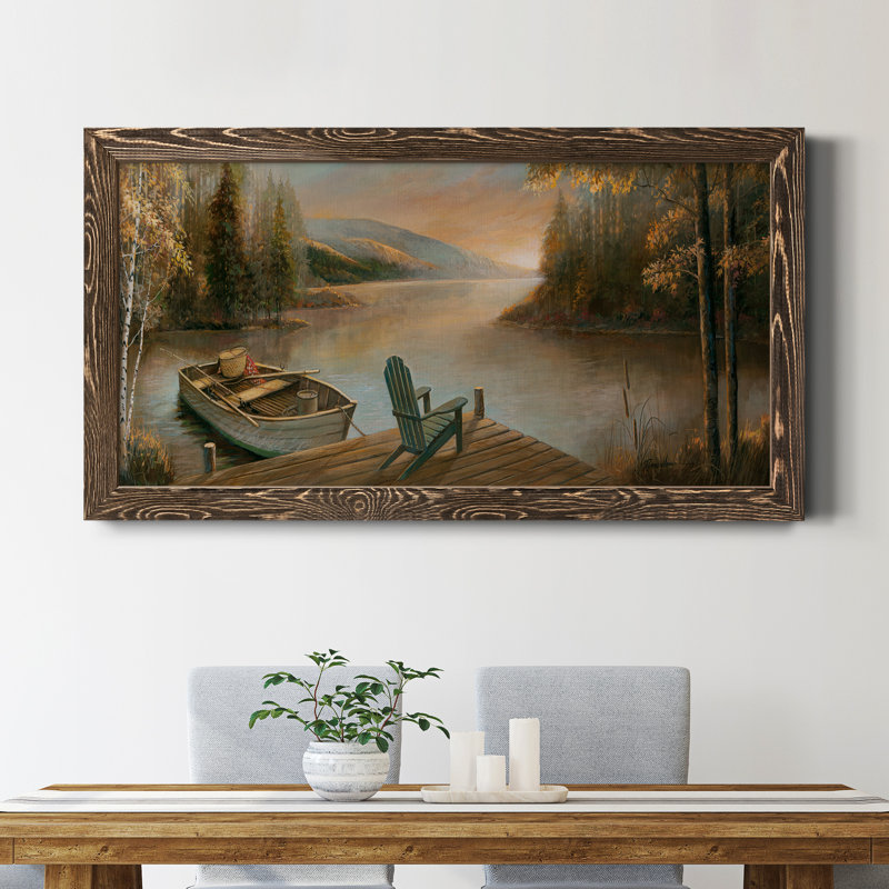 Tranquil Waters - Peinture sur toile encadrée, Noyer