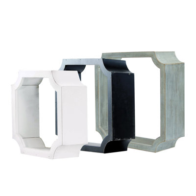 VIP Wood 15 in. Multicolor Wall Mounted Shelves Set of 3