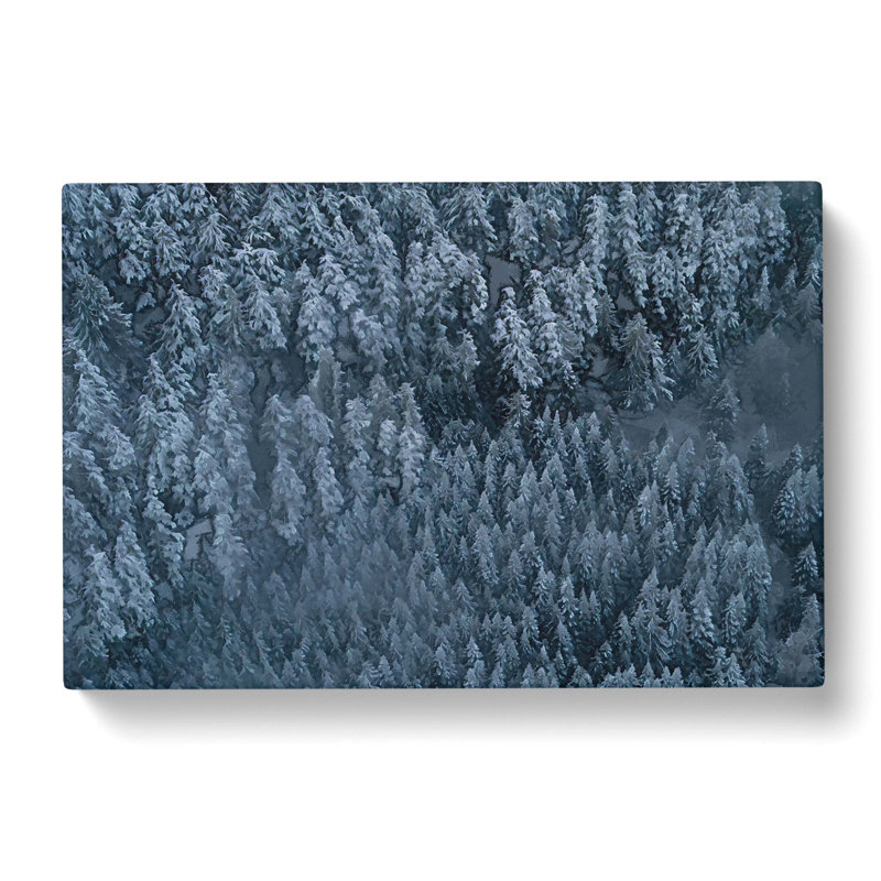 A Pine Tree Forest In Abstract - Wrapped Canvas Print, 60cm H x 91cm W x 3cm D