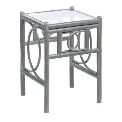 Valeria Glass Top End Table