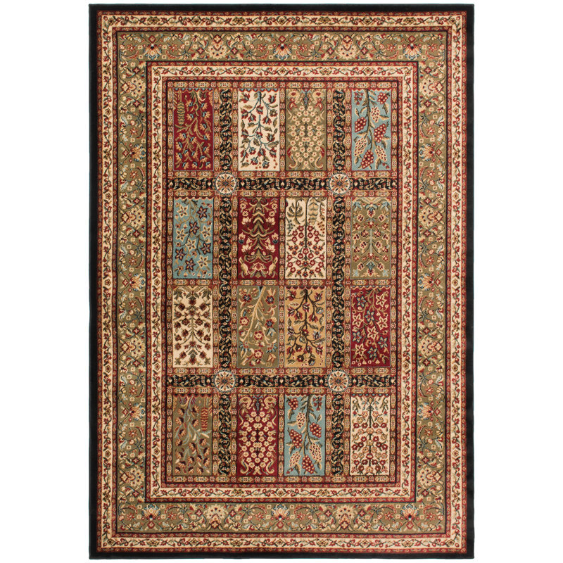 Tapis décoratif brune bernièce oriental, Rectangle 5 pi 3 po x 7 pi 7 po
