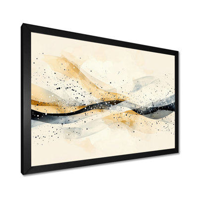 «Whiteout Beige and Grey Balance I», art mural abstrait minimaliste