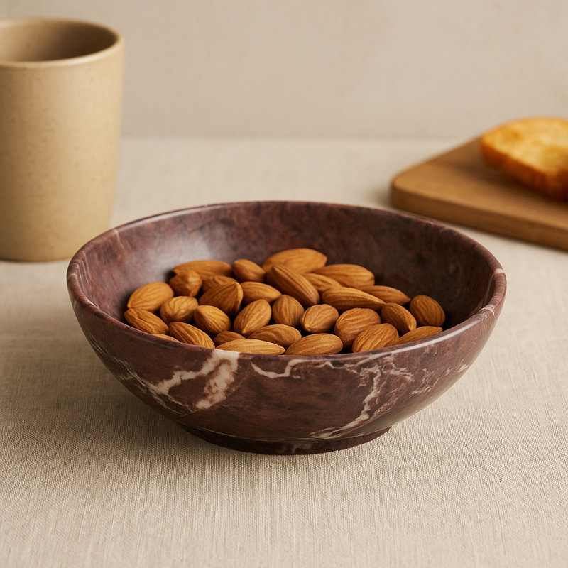 Marmore Marble Decorative Bowl, White