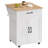 Insken 33.3" Rolling Kitchen Island Cart with Storage and Drop Leaf-1212658089