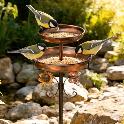Meuble de jardin extérieur en métal pour jardin, 45,28 x 12 po, brun