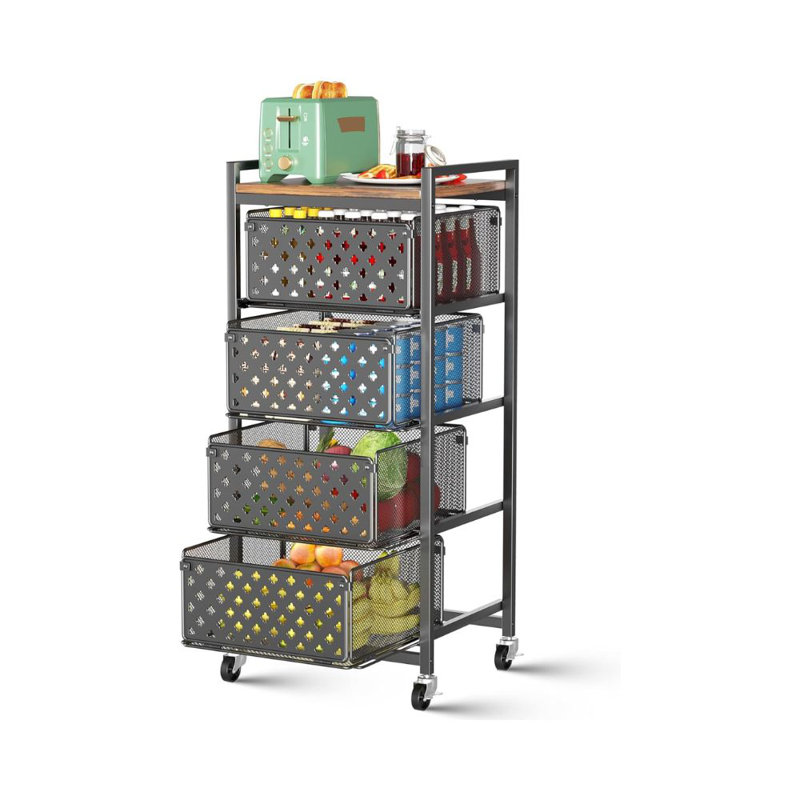 5-Tier Kitchen Storage Cart Utility Rack