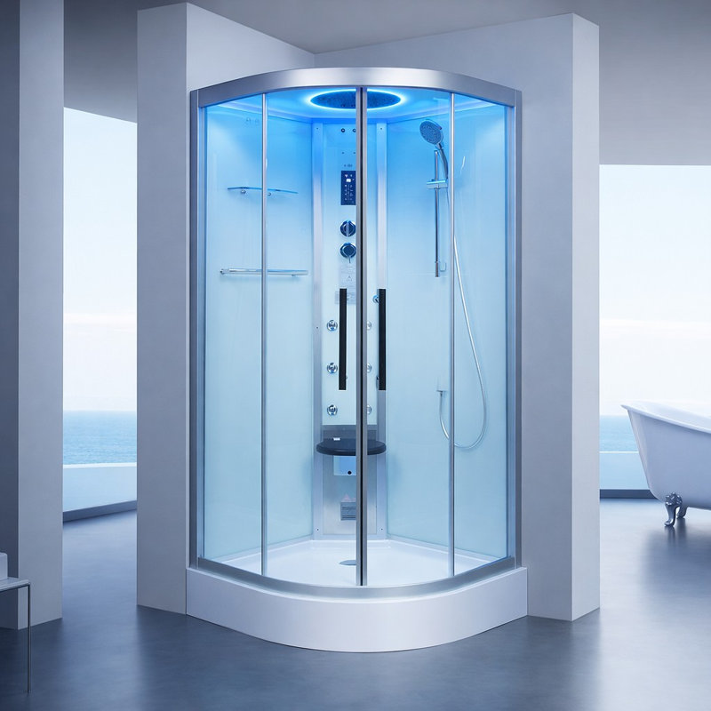 Douche de coin à vapeur 42 po x 42 po Platinum DZ901A