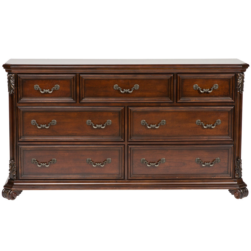 Commode 7 tiroirs l 68 po Ettorina, Cognac