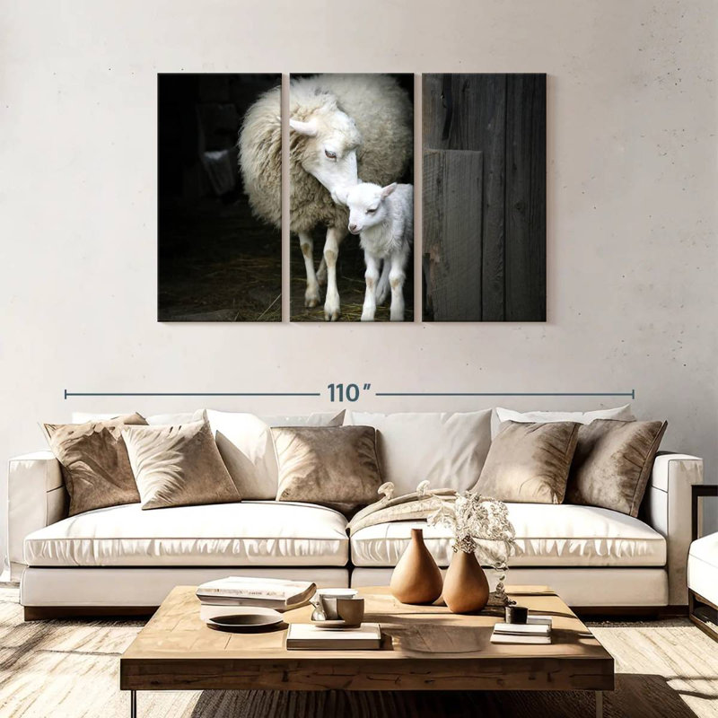 Brampt Maternal Sheep, 48" H x 74" W